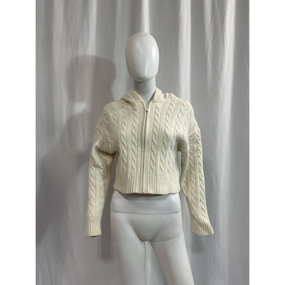 Sunday Best 'Octavia' White Zip Hoodie Size M